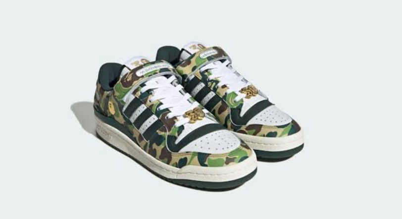 TENIS ADIDAS FORUM 84 LOW BAPE 30TH ANNIVERSARY GREEN CAMO