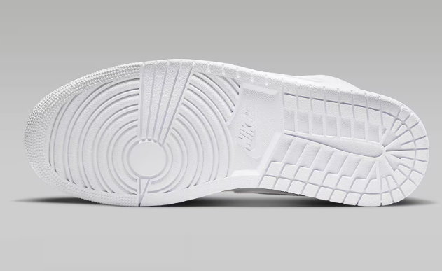 TENIS NIKE AIR JORDAN 1 MID TRIPLE WHITE