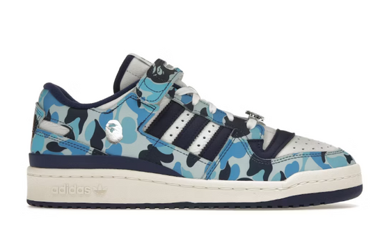 TENIS ADIDAS FORUM 84 LOW BAPE 30TH ANNIVERSARY BLUE CAMO