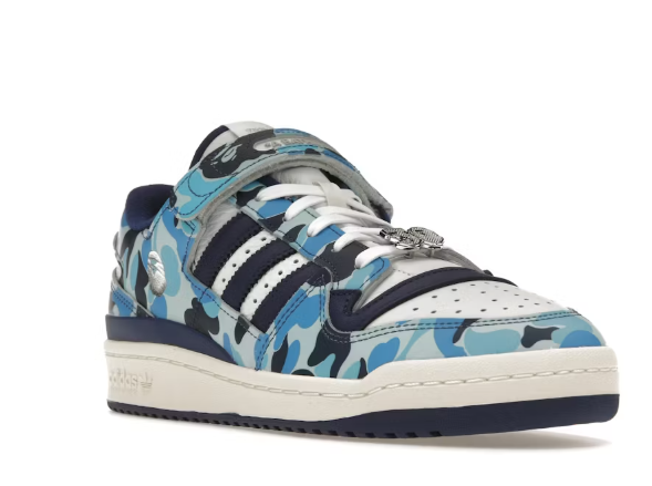 TENIS ADIDAS FORUM 84 LOW BAPE 30TH ANNIVERSARY BLUE CAMO
