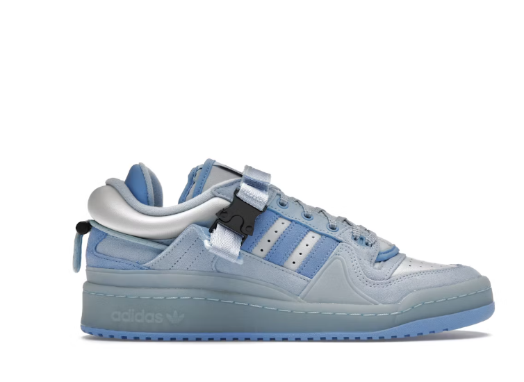 TENIS ADIDAS FORUM BUCKLE LOW BAD BUNNY BLUE TINT
