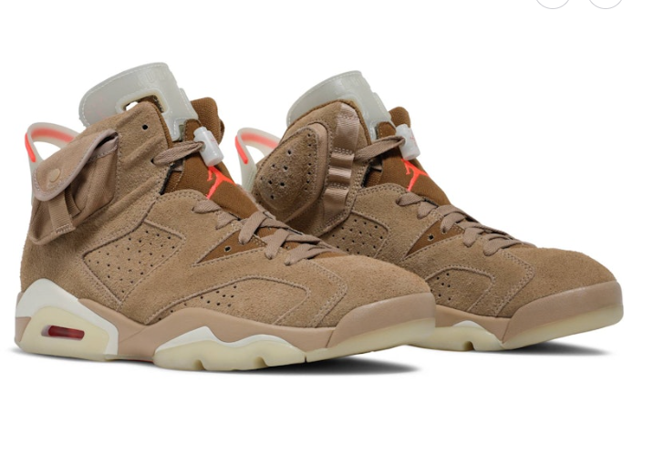 TENIS NIKE AIR JORDAN 6 RETRO SP X TRAVIS SCOTT BRITISH KHAKI