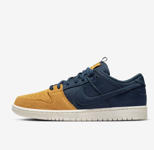 TENIS NIKE SB DUNK LOW PRO PREMIUM IN MIDNIGHT NAVY/DESERT OCHRE/SAIL COLORWAY